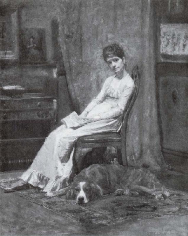 Thomas Eakins Portrait Einer Dame mit Setter oil painting image